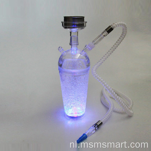 shisha draagbare waterpijpbeker met led-licht